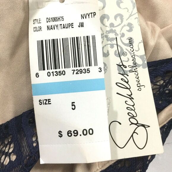 Speechless Womens Dress size 5 Navy Beige new nwt $69 Party Event Short Stretch - Picture 2 of 12